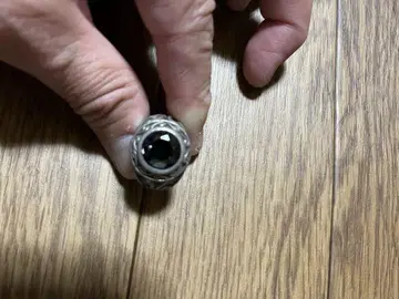 실버 반지 블랙 스톤 포함 약 2.5cm