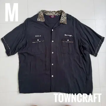 Towncraft 볼링 셔츠 자수 레오파드
