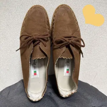 긴자 카네마츠 천연 가죽 신발 스웨이드 레이스업 슈즈 로퍼
