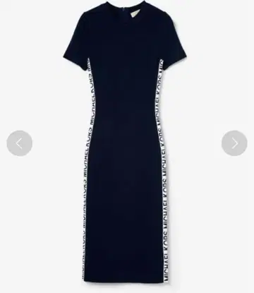 MICHAEL KORS 로고 테이프 크루넥 SS 드레스