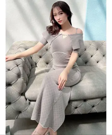 RESEXXY 체크 콤비 타이트 원피스 F 사이즈