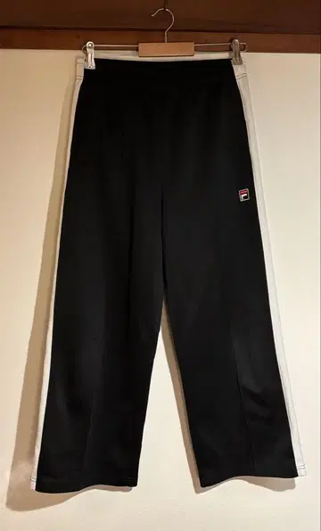 FILA 휠라 트랙 팬츠 블랙 와이드 스트레이트 구제 의류
