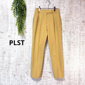 PLST 플라스테 테이퍼드 팬츠 머스타드 XXS 속기모 따뜻함