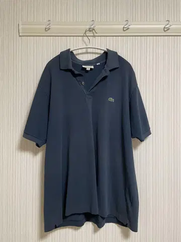 LACOSTE 네이비 피케 셔츠 US XXL