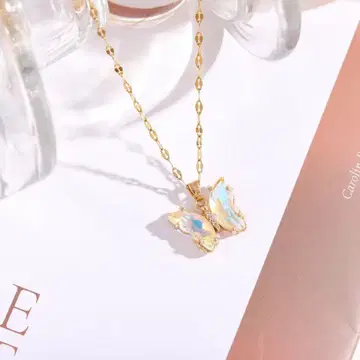 No.112 butterfly shimmer necklace: 목걸이