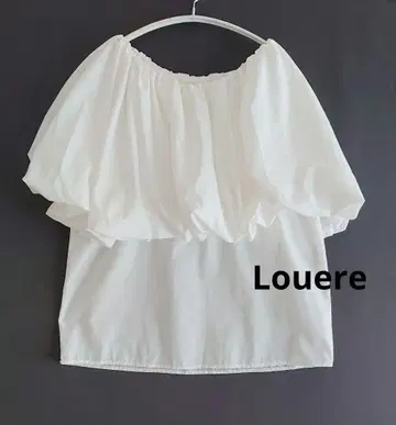 [ 루에르/Louere ] 볼륨 오프숄더 블라우스 화이트