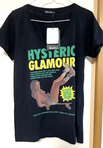 미사용 새상품 HYSTERIC GLAMOUR 그래픽 티셔츠 블랙