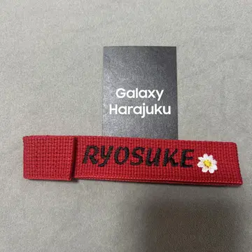 야마다 료스케 Galaxy RYOSUKE 꽃 자수 빨간색 스트랩