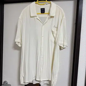 RVCA 반팔 셔츠 아이보리 자수