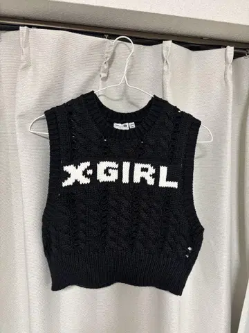 X-girl 탱크탑 니트 블랙