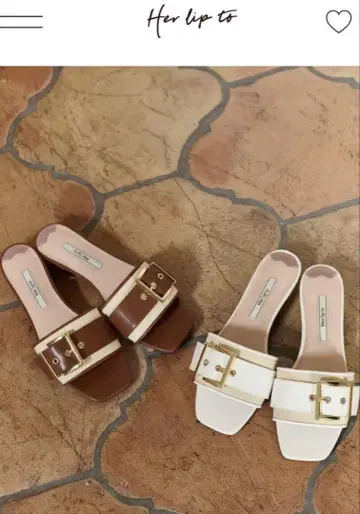 Square Buckle Mules brown 37