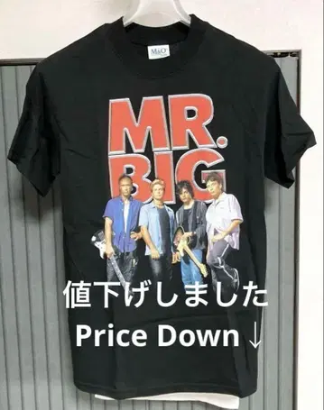 [미사용 데드스탁] MR. BIG 투어 티셔츠 2002년 S 사이즈