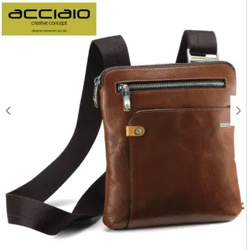택 포함 미사용 새상품 acciaio 이탈리아산 숄더백