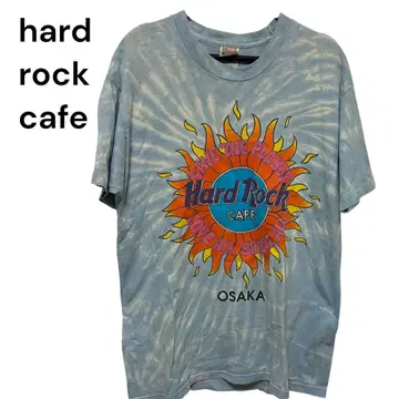 Hard Rock Cafe Osaka 티셔츠 타이다이 염색 구제 아메카지