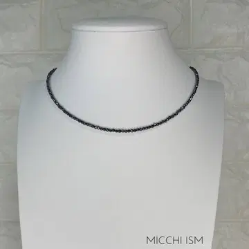 고급 테라헤르츠 광석 목걸이 심플 반짝이 버튼 금장 장식 유행 2mm 옥