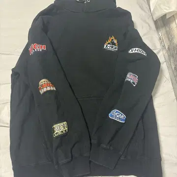 XLARGE 블랙 후드티 L