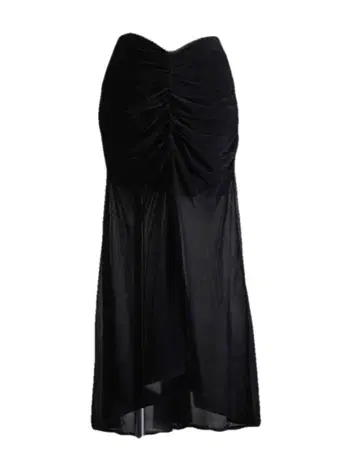 [ FETICO ] VELVET TULLE GATHERED SKIRT