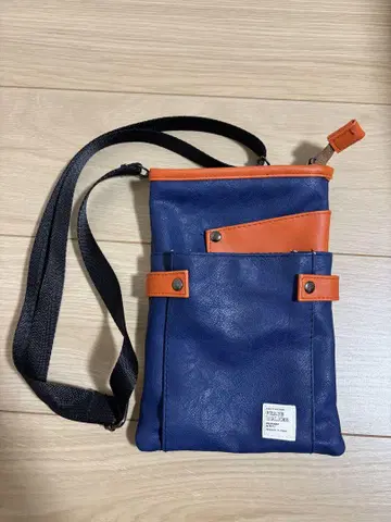 네이비 오렌지 숄더백