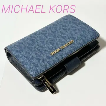 새상품급 MICHAEL KORS 마이클코어스 가죽 반지갑 블루