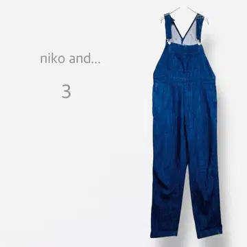 [ niko and - ] 데님 살로펫 오버롤 도트 자수 세탁 가능