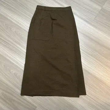 B:MING by BEAMS 린넨 라이크라 랩 스커트 M 사이즈 브라운