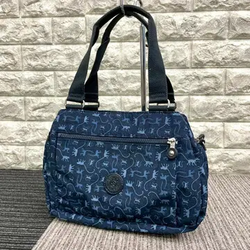 kipling 키플링 올 패턴 토트백 네이비