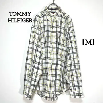 TOMMY HILFIGER [ M ] 체크 넬 셔츠 자수
