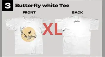 JVKE T셔츠 Butterfly White Tee 사이즈 XL