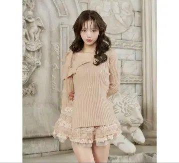 darich 다리치 랜덤 프릴 니트 셋업 베이지