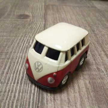 Volkswagen 버스 미니카 빨간색/크림