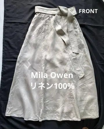 린넨 마 100% MilaOwen 미라오웬 플레어 롱 스커트