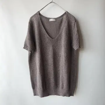 MARGARET HOWELL 마가렛호웰 린넨 V넥 반팔 니트