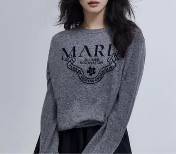 마르디메크르디 CASHMERE CREW NECK 니트 그레이