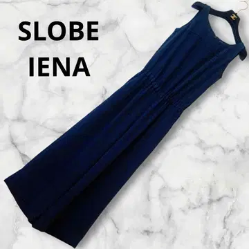 SLOBE IENA 네이비 와이드 팬츠 올인원