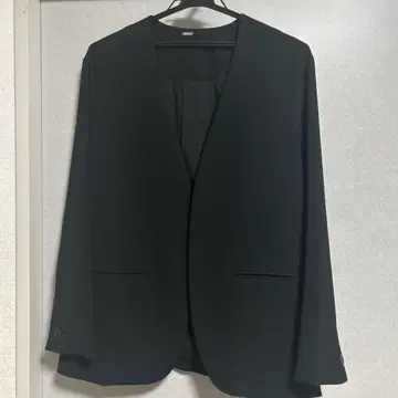 블랙 노카라 자켓