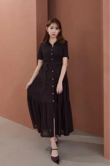 하립투 Romane Tiered Knit Dress