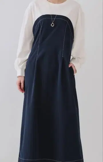 뷔스티에 도킹 원피스