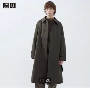 [새상품급] UNIQLO U 패딩 스텐카라 코트 OLIVE 유니클로