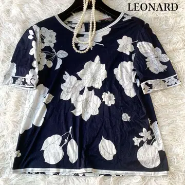 LEONARD 스테디셀러 꽃무늬 티셔츠 코튼 100 L 하자품