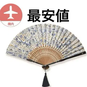 JAL 기내 판매 한정 리버티 프린트 JAL 오리지널 부채 미사용 새상품
