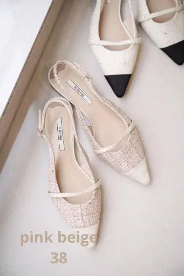 her lip to Tweed Slingback Flats 펌프스 38
