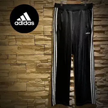 [ 레어 ] y2k/adidas/트랙 팬츠/가죽 라인/블랙/M