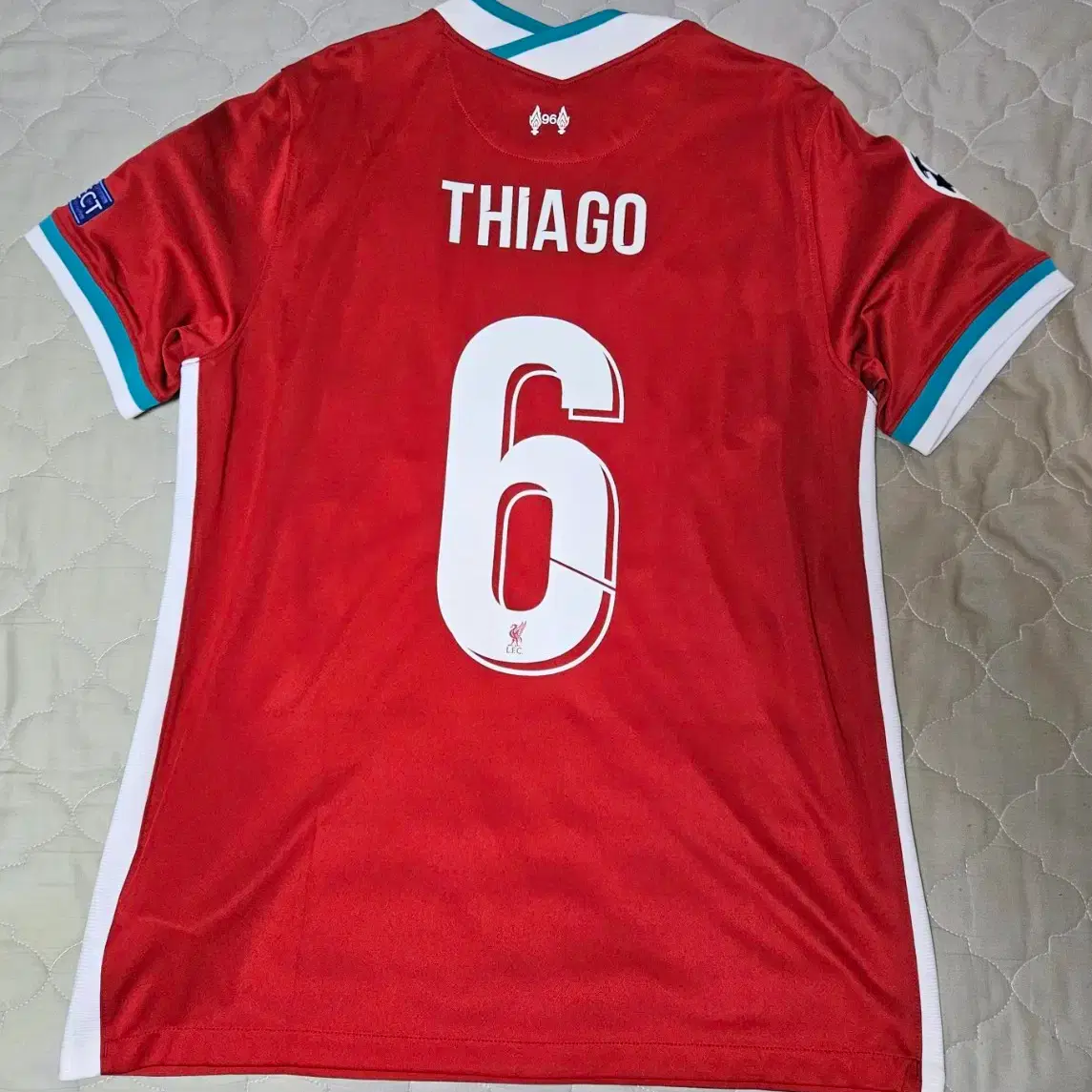 Match Worn Thiago Liverpool Jersey Number Liverpool Thiago Jersey