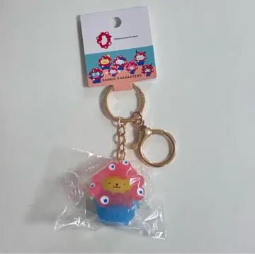 먁먁 산리오 입체 마스코트 클리어 키링 폼폼푸딩
