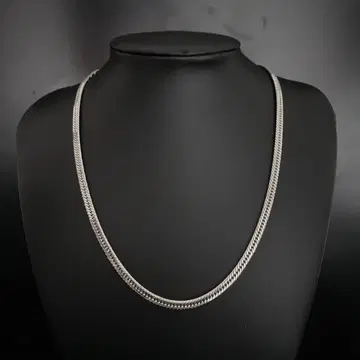 Silver925 12면 트리플 키헤이 목걸이 플래티넘 마감 중절