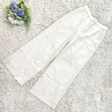 띠어리 아이보리 와이드 팬츠 허리밴딩 XS 사이즈 안감 가을/겨울