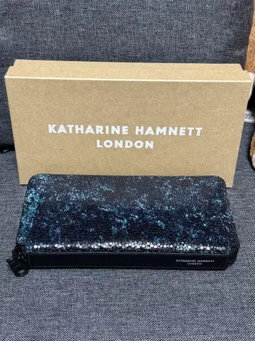 KATHARINE HAMNETT 장지갑 블랙/블루