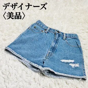 [새상품급] 디자이너 y2k 헤이세이 갸루 데님 숏팬츠 데미지 진