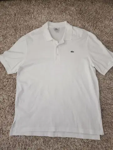 LACOSTE 화이트 피케 셔츠 사이즈 6