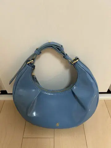 SNIDEL 광택 파란색 핸드백